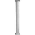 Crown Column 6 In. x 8 Ft. White Powder Coated Round Fluted Aluminum Column Image 1